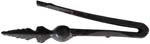 Frizzen sping, floral finial, tempered, tapped for blind 6-40 screw, wax cast steel
